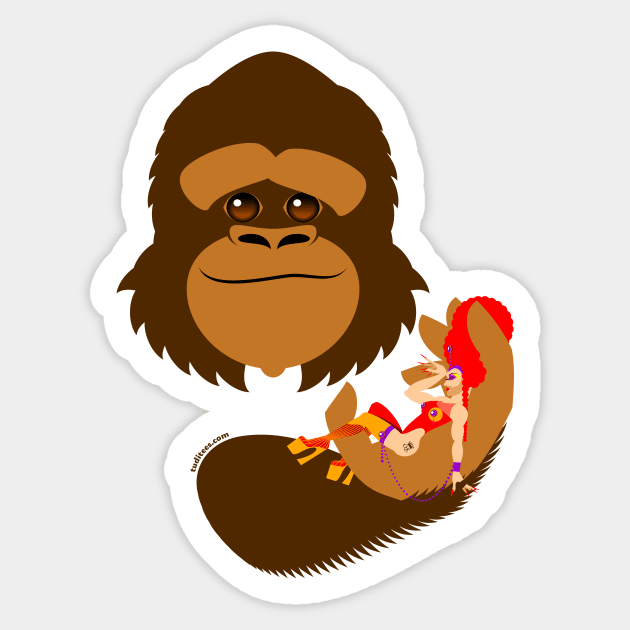 Queen & Kong Sticker by tuditees